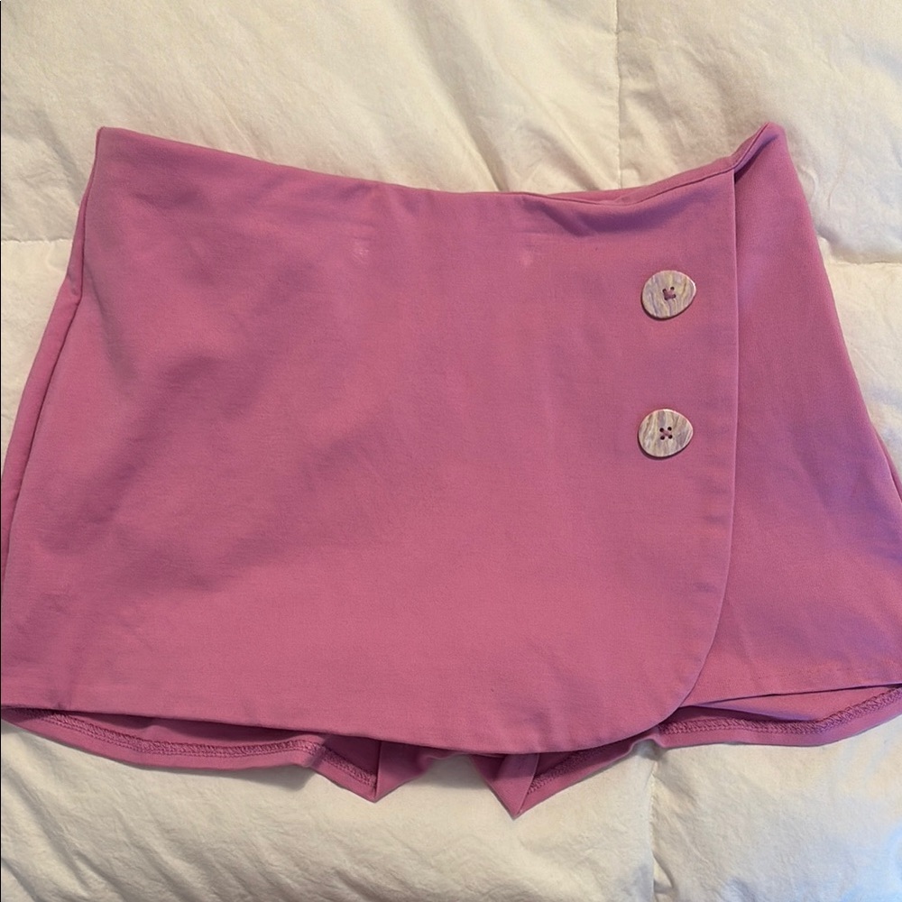 Simons Mini Skort with Button Accents